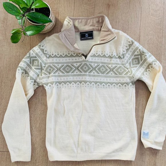 Dale of norway 1/4 zip sweater UII wool - Picture 1 of 13